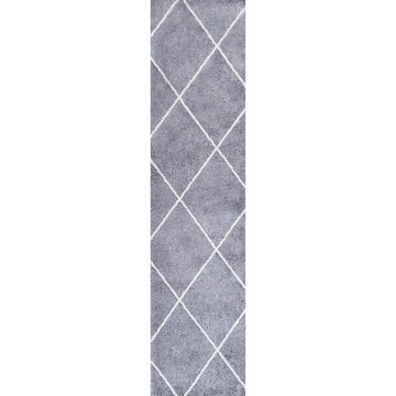 Cole Minimalist Diamond Trellis Area Rug